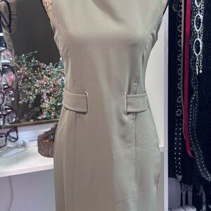 T Tahari Olive Midi Dress